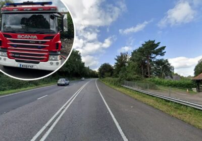 Two people have been arrested after the fire on the A35 near Charmouth Roundabout. Picture: Google