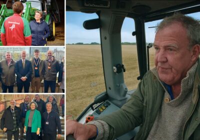 Jeremy Clarkson, main picture, led the farmers' protest in London, where Somerset MPs met campaigners