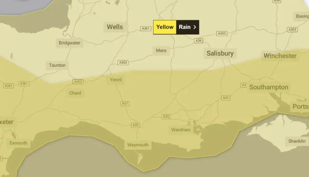 The Met Office has issued several weather warnings for Somerset, Dorset and Wiltshire. Picture: Met Office