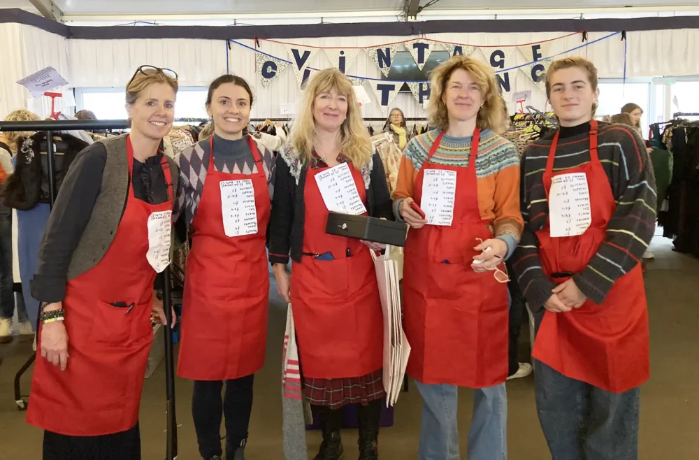Julia de Salis and volunteers at last year’s Winter Fair