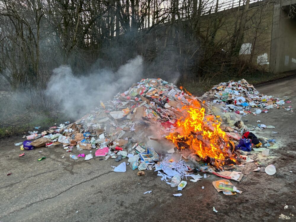 Luckily, no one was injured by the fire Picture: Dorset Council Waste Services