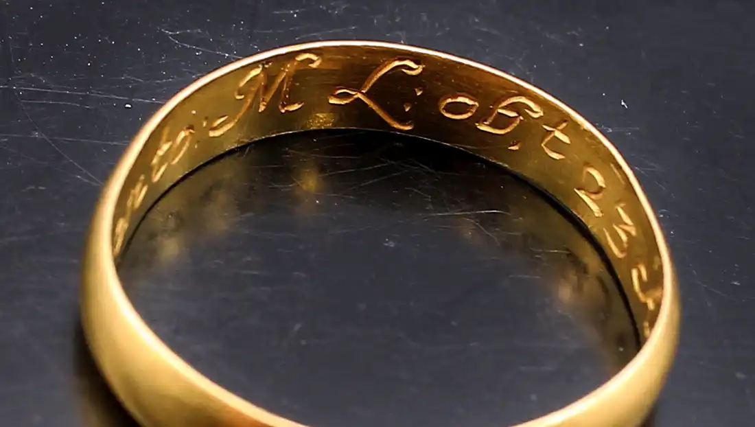 A death date and more are engraved on the interior of the ring. Picture: Hansons