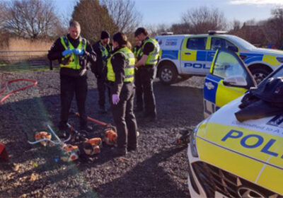 Officers raided a property after the alleged burglary in Bradford Abbas, near Sherborne. Picture: Dorset Police