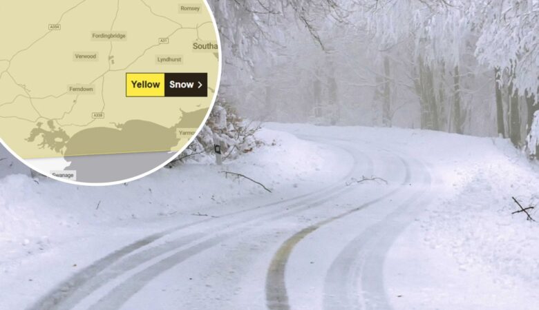 Much of Dorset, Wiltshire and Somerset could see snow on Wednesday. Picture: Met Office