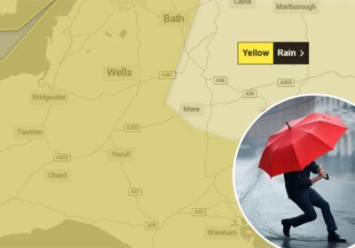 Weather warnings are in place for much of Somerset, Wiltshire and Dorset into and across the weekend. Picture: Met Office