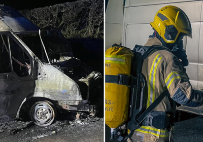 The crew left the scene at 2am Picture: Sturminster Newton Fire Station