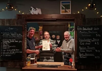 Nigel Turton, Phil Kimbrey and fellow director Badger Meadon Picture: The Penny Tap/CAMRA