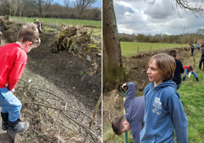 The scouts got stuck in with the planting Picture: Countryside Regeneration Trust