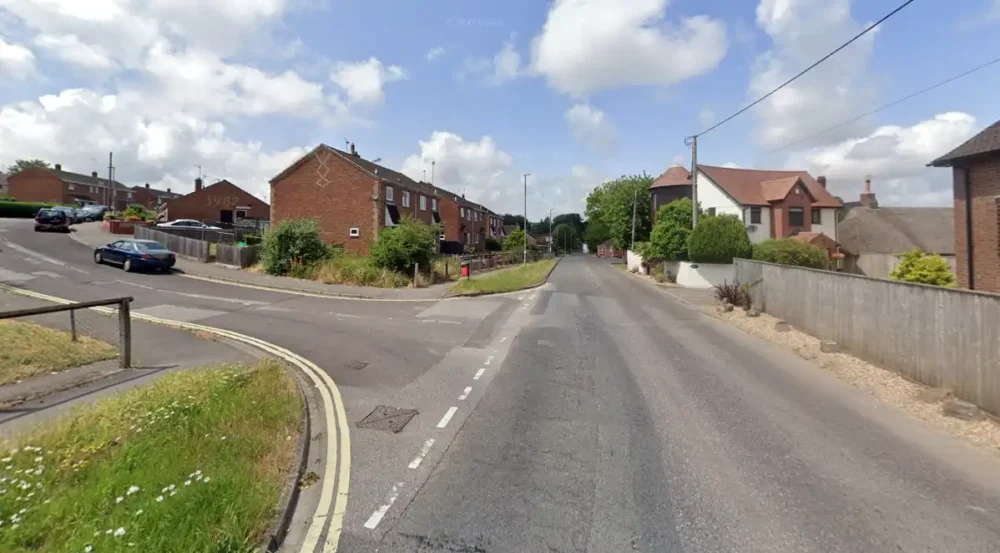 The crash happened in Bournemouth Road, near the junction with Chettell Way, Blandford. Picture: Google