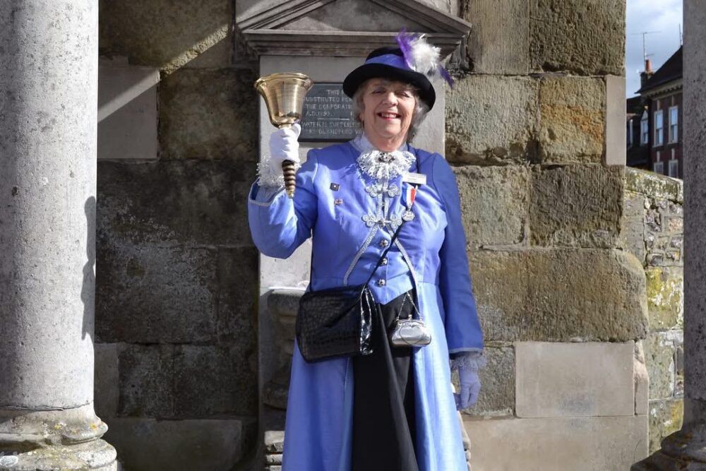Jean served the town for more than 40 years as town crier Picture: Blandford Forum Town Council
