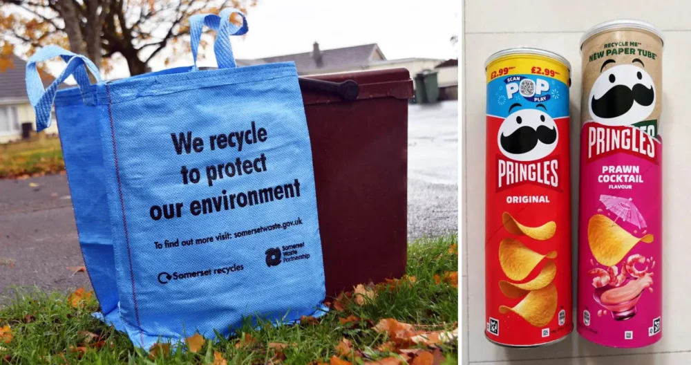 Pringles tubes can now be recycled in kerbside collections in Somerset