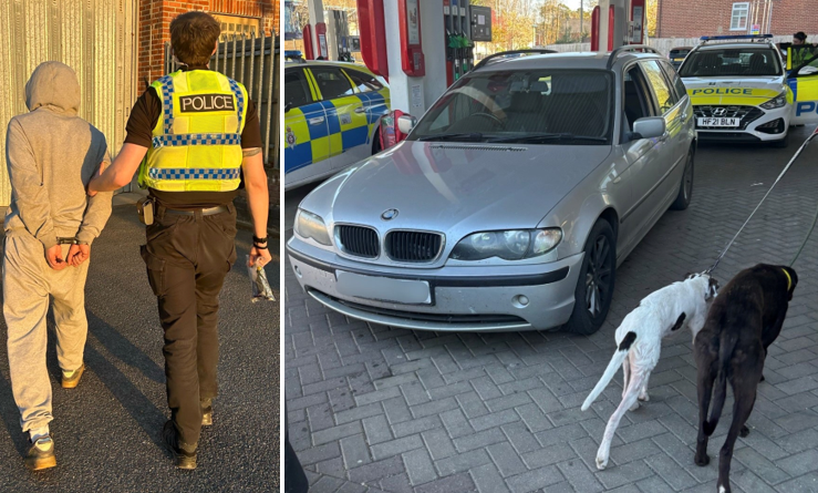 The car involved was seized by police Picture Dorset Police Rural Crime Team
