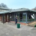 The new windows being installed Picture: Codford Village Hall