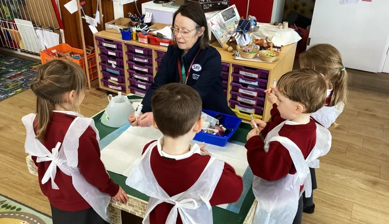 Stalbridge and Marnhull Vets visit the children to talk about animal care