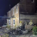 Firefighters were called to Mountain Ash Road, Dorchester, in the early hours of this morning. Picture: DWFRS