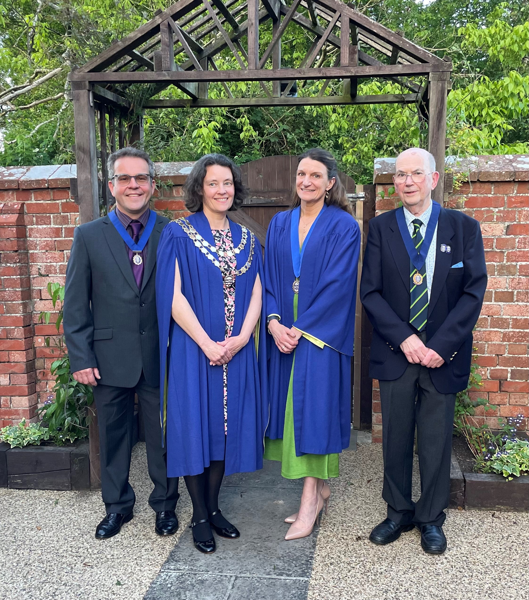 Mayor’s consort Adam Cullen, Gillingham Mayor cllr Fiona Cullen, deputy mayor cllr Donna Toye and deputy consort  Peter Crocker Picture: Gillingham Town Council 