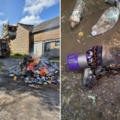 The crew cleared up the burnt waste following the fire Picture: DCWS