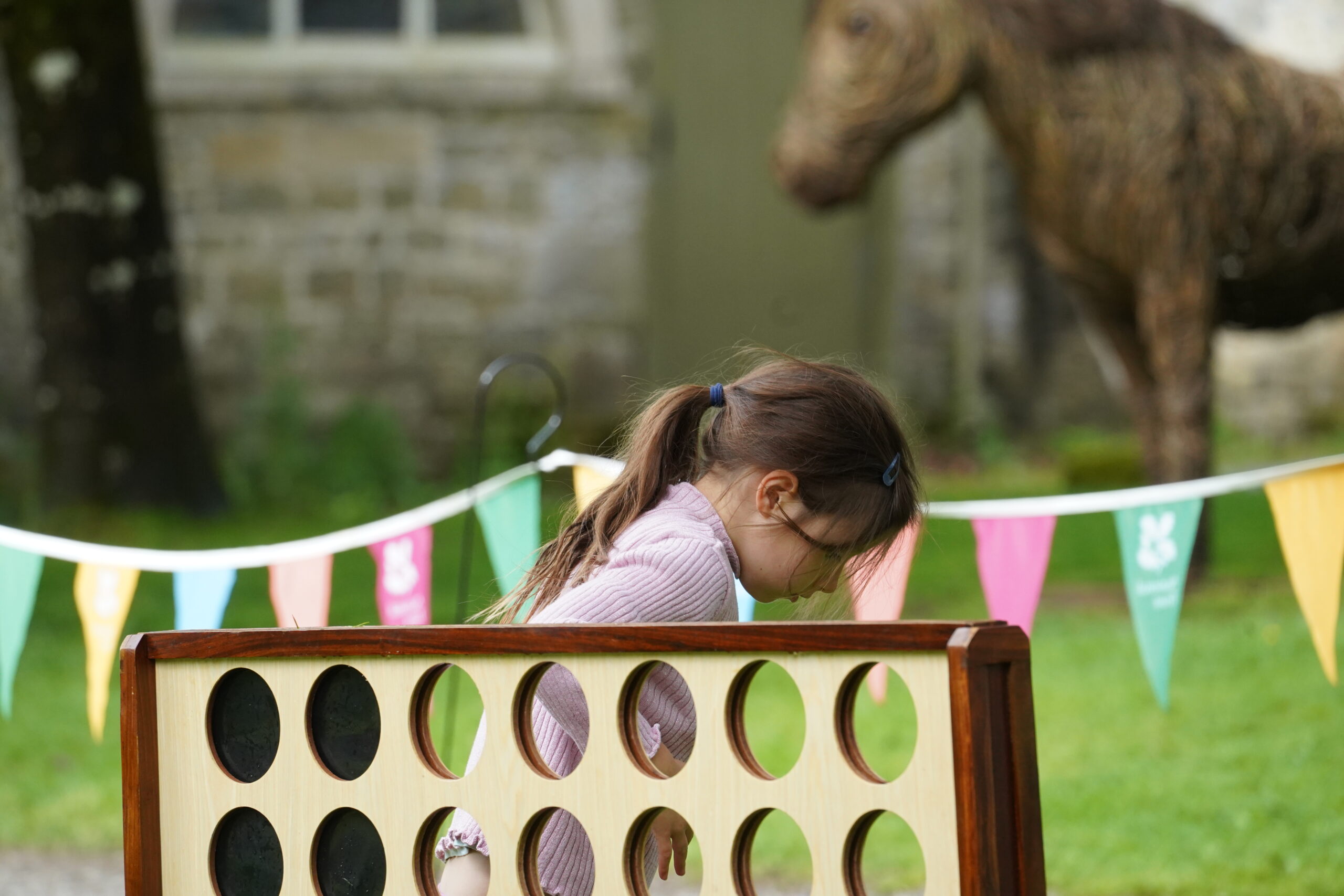 A giant connect four can be found at the Stableyard for children to enjoy Picture: National Trust/Lucy Fenna