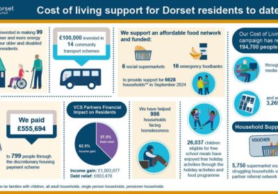An infographic showing the impact of the council's cost of living support programme Picture: Dorset Council