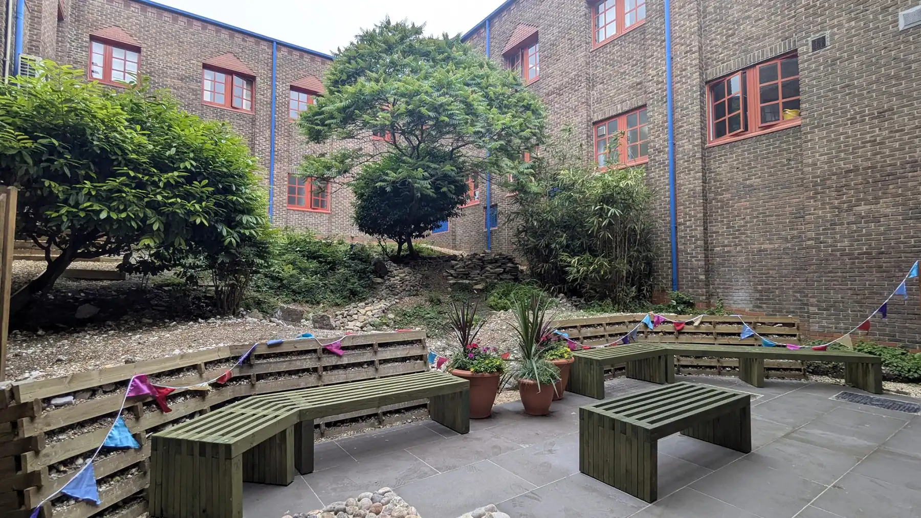 The garden is open to patients, staff and visitors