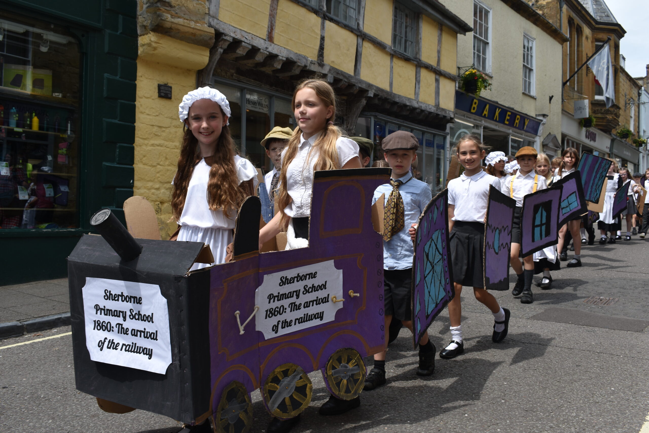 Children from Sherborne Primary School Picture: SAST