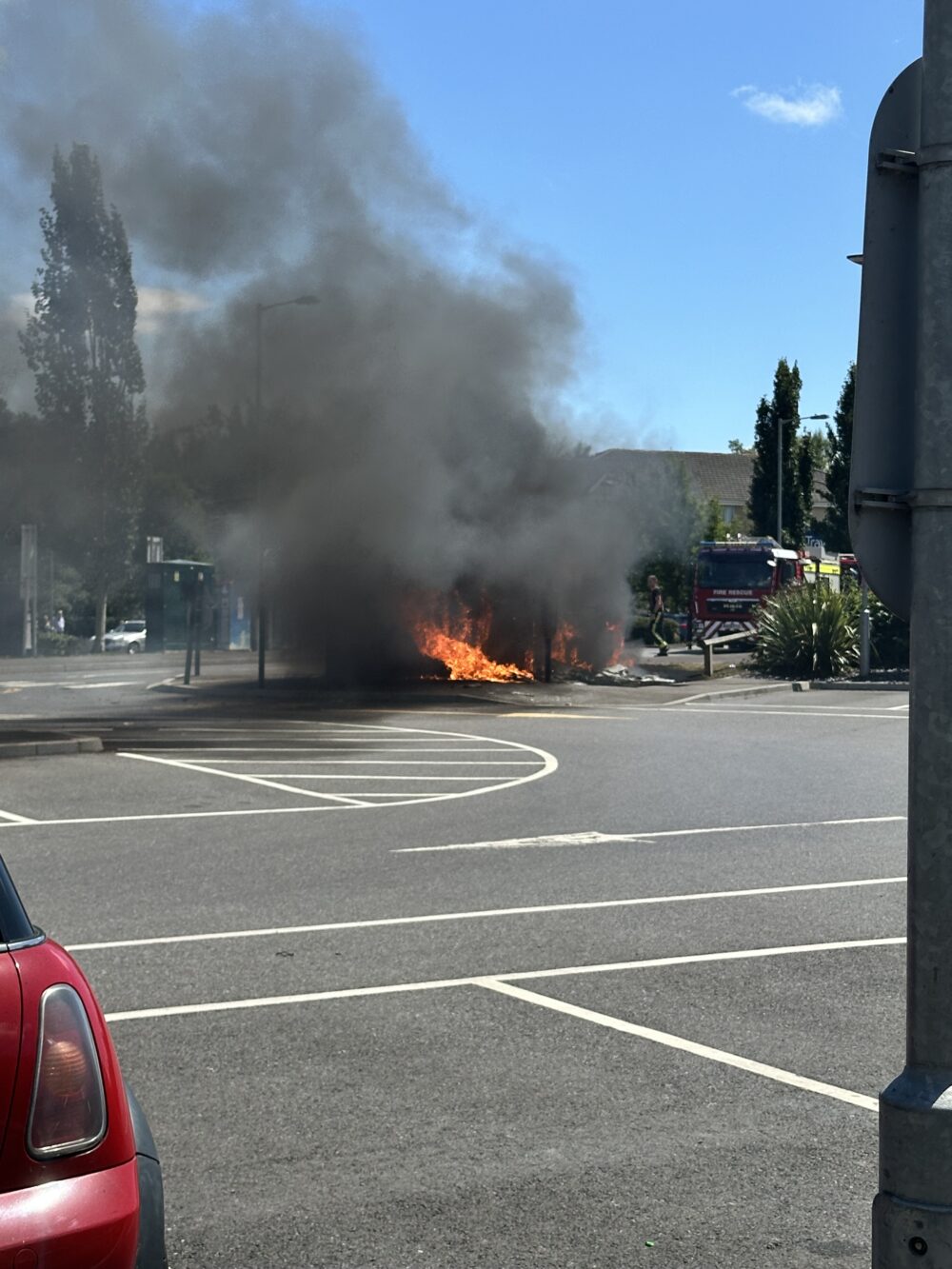 The fire resulted in power outages for many businesses in the area Picture: New Blackmore Vale
