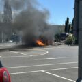 The fire resulted in power outages for many businesses in the area Picture: New Blackmore Vale
