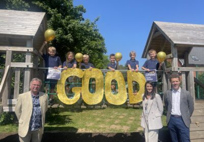 Staff and pupils celebrating the result Picture: Diocese of Salisbury Academy Trust