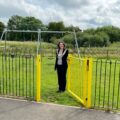 Cllr Fiona Cullen at Lodden Lakes Play Area Picture: Gillingham Town Council
