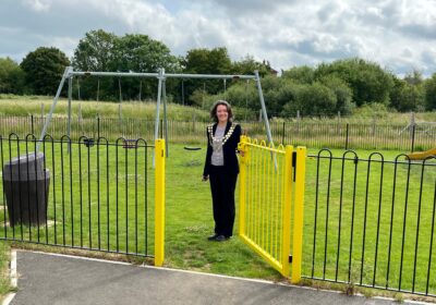 Cllr Fiona Cullen at Lodden Lakes Play Area Picture: Gillingham Town Council