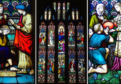 The stained glass windows are said to be nearly 160 years old Picture: Steve Case
