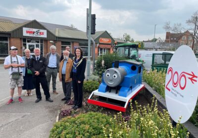 Gillingham Mayor cllr Fiona Cullen with members of North Dorset Transport Forum with the display Picture: Gillingham Town Council