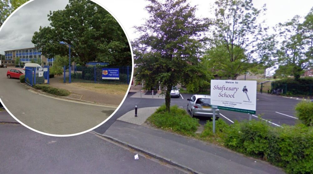 Plans to merge operations between Shaftesbury School and Sturminster Newton High School have caused uproar among staff. Pictures: Google