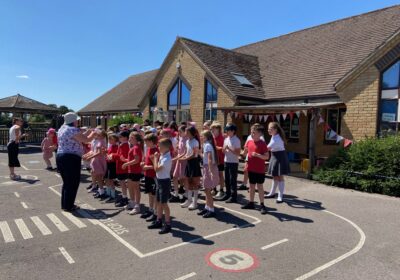 The school choir entertained pupils at the celebrations Picture: SAST
