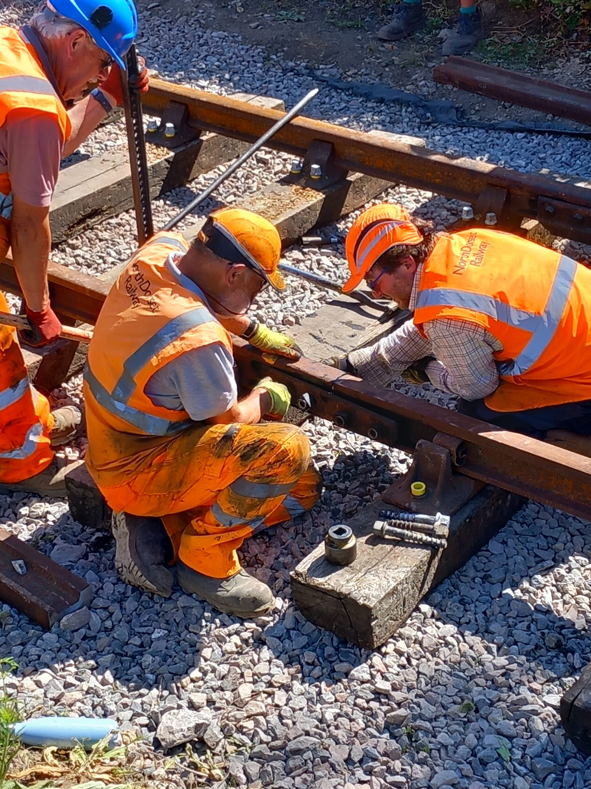 The rails being joined up Picture: NDR