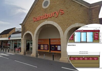 The unit will take up four car parking spaces Picture: Sainsbury's/Google