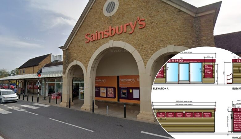 The unit will take up four car parking spaces Picture: Sainsbury's/Google