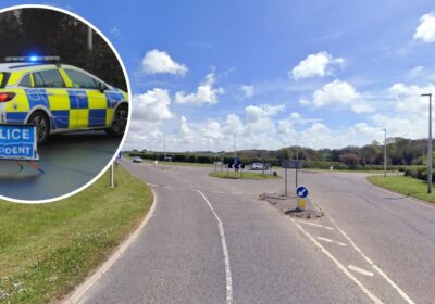 The crash happened at the West Stafford roundabout, near Dorchester. Picture: Google