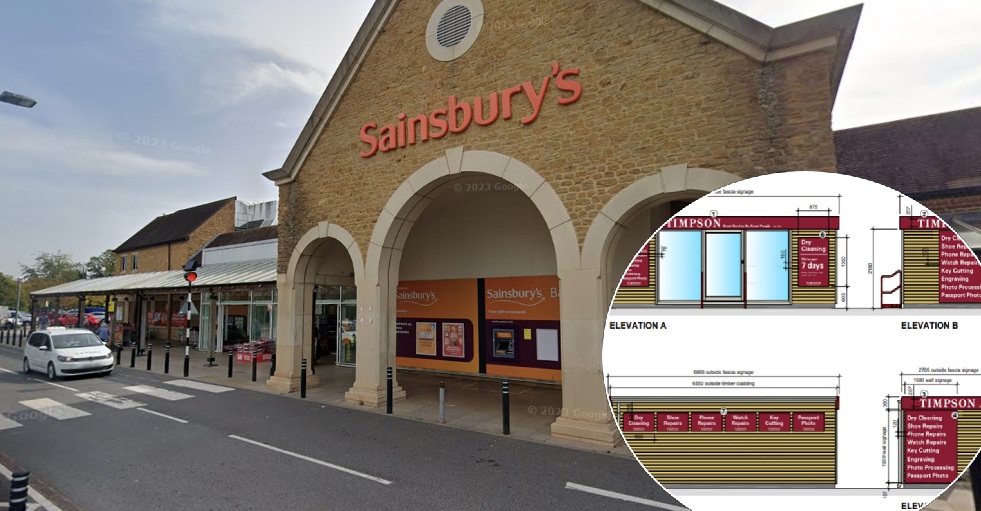 The unit will take up four car parking spaces Picture: Sainsbury's/Google