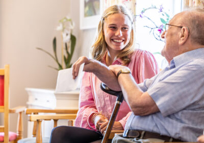 Abbey View resident Roy Carne with pen pal Elinor Picture: Colton Care