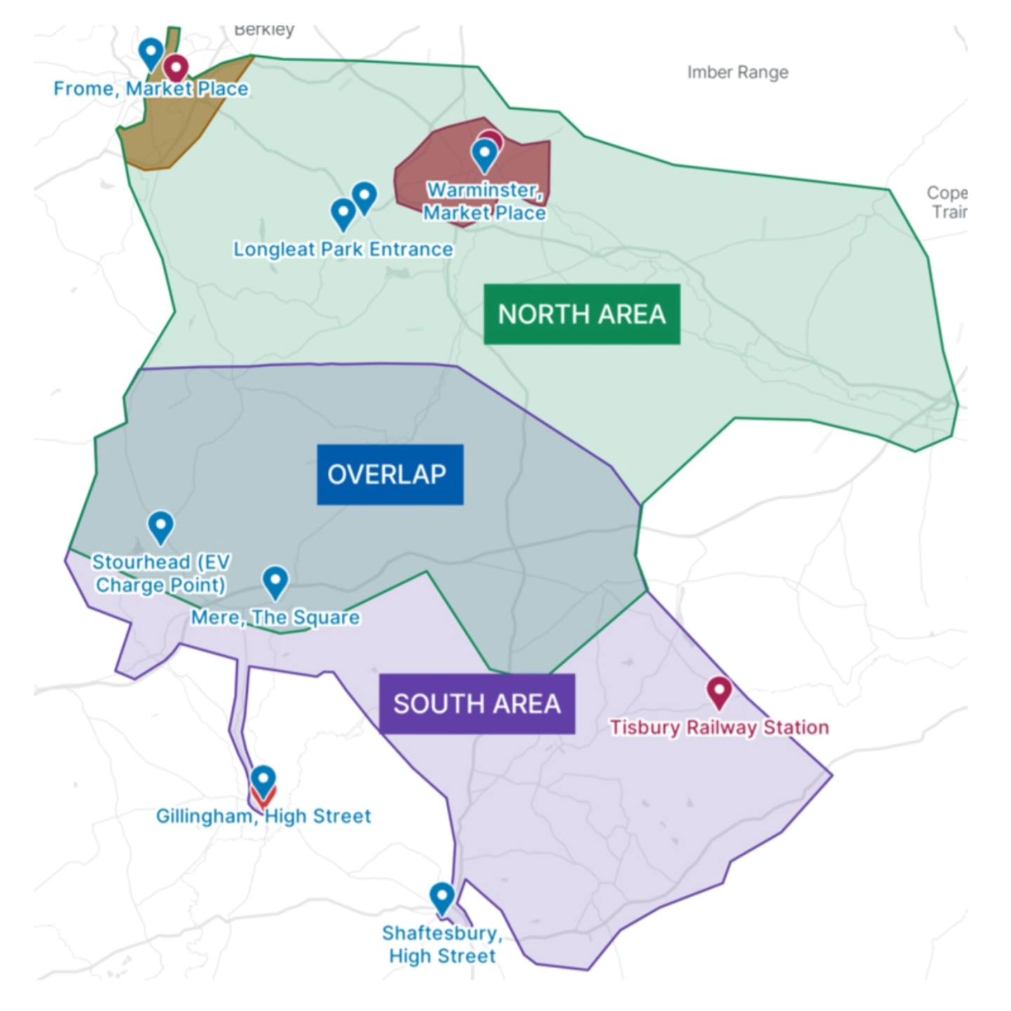 A map of the areas covered by the new service Picture: Wiltshire Connect
