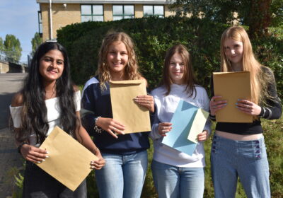 Students picking up their results Picture: The Gryphon School