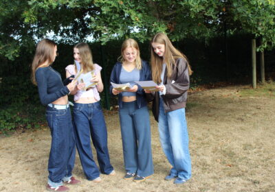 Students opening their results Picture: Sturminster Newton High School