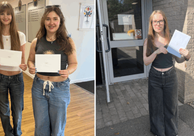 Students Matilda Gordon and Thea Houghton and Ella Peach Pictures: Shaftesbury School