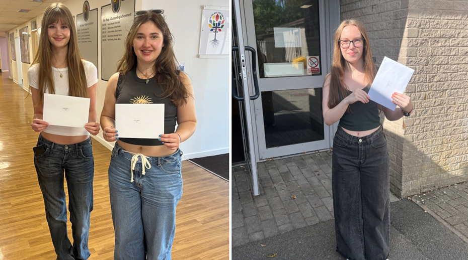 Students Matilda Gordon and Thea Houghton and Ella Peach Pictures: Shaftesbury School