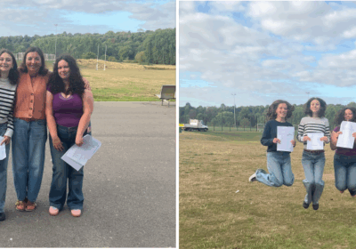 Students celebrating their results Picture: The Blandford School