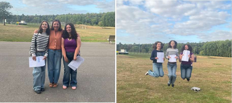 Students celebrating their results Picture: The Blandford School