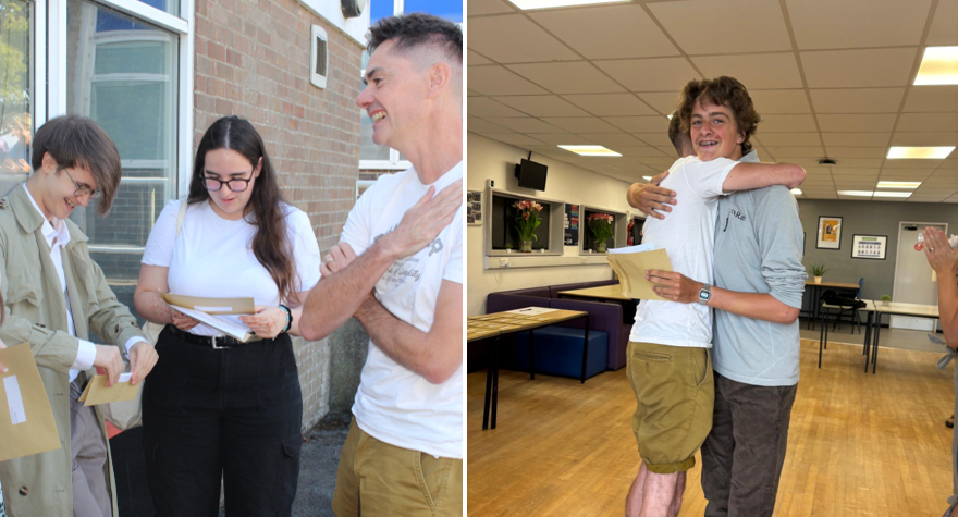 Students opening their results Pictures: Sturminster Newton High School
