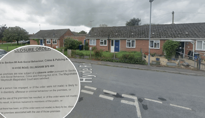 The closure order is in place for three months Pictures: Google/North Dorset Police
