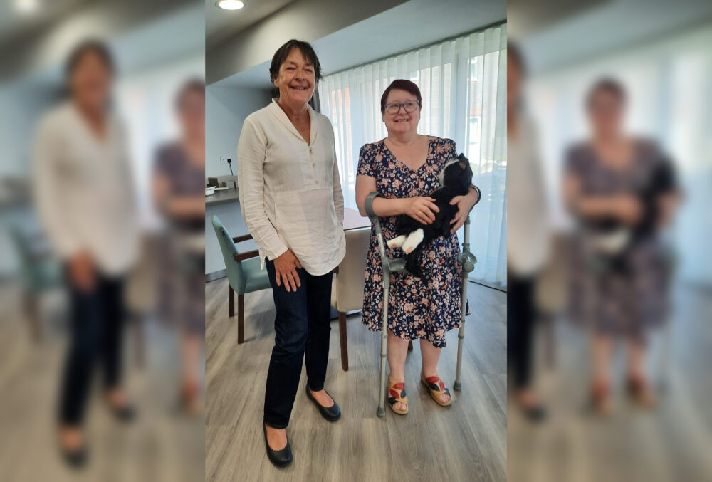 Christine (left) with Jane and the cat Picture: Dementia Friendly Gillingham